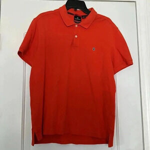 VICTORINOX Tailored Fit Orange Pima Cotton Short Sleeve Polo Shirt Sz L